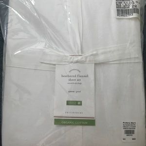 Potterybarn Heathered Flannel Sheet Set